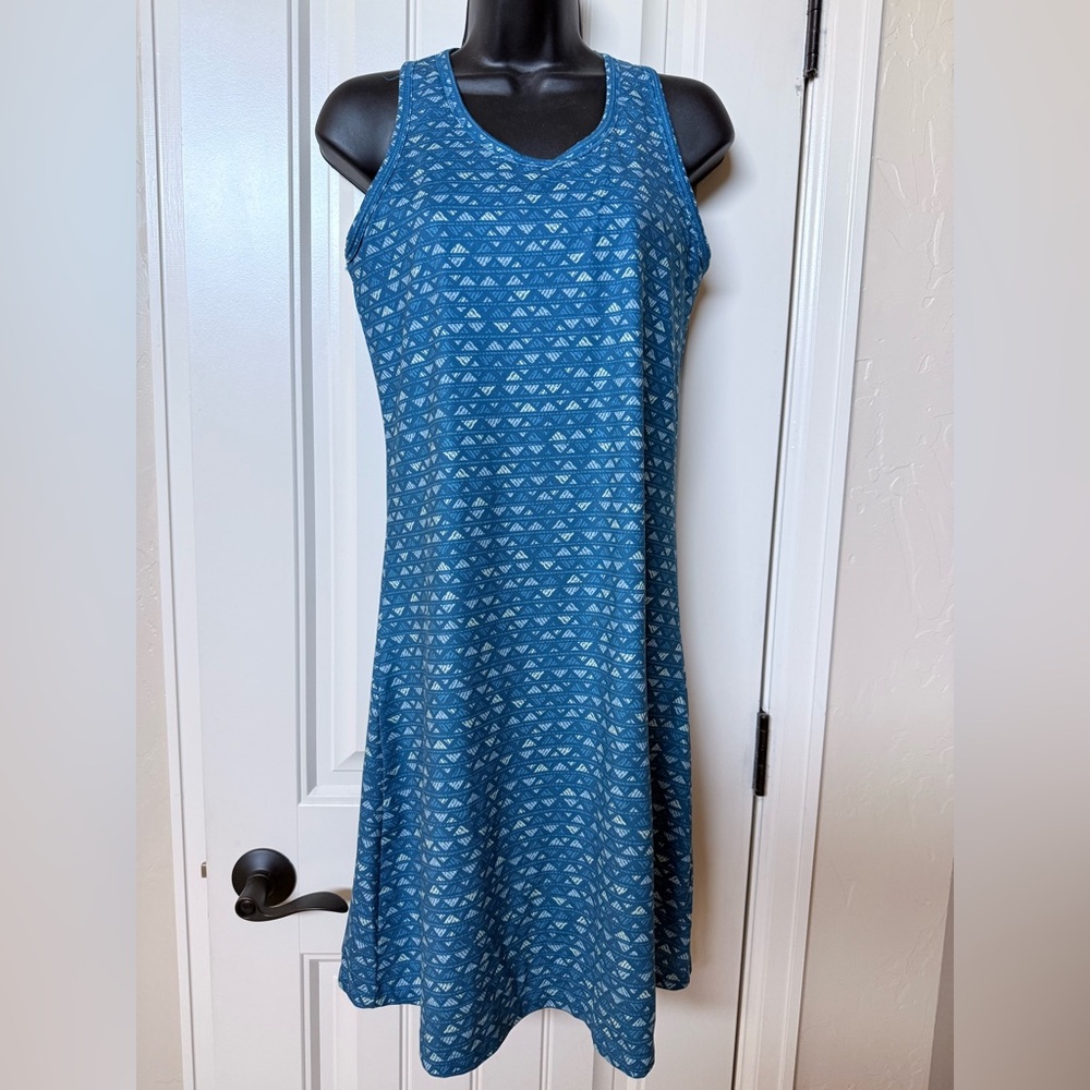Columbia Omni wick Blue Patterned Sleeveless Dress Sz S